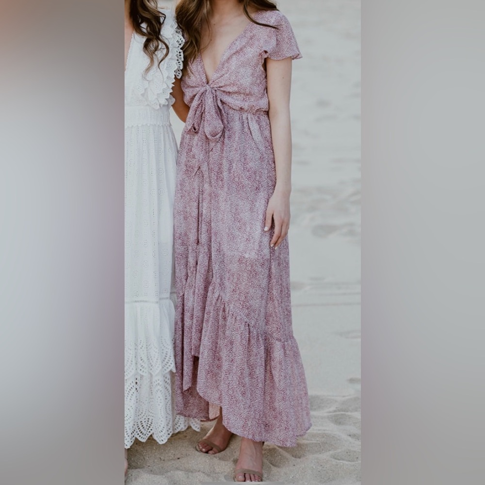 Elegant Pink Maxi Dress